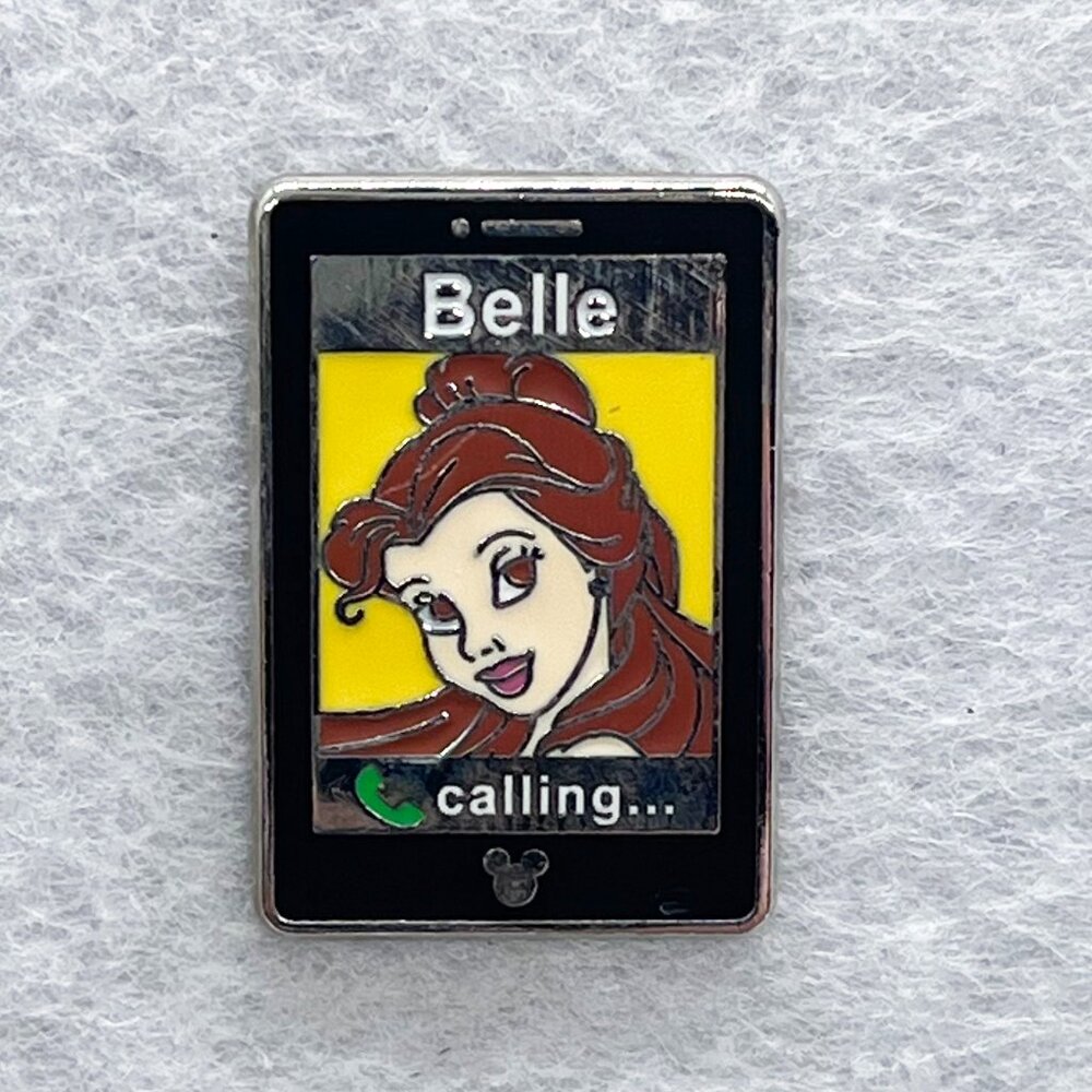 🔮 5/$25 Disney Princess‎ Phone Beauty And The Beast Belle Calling Pin